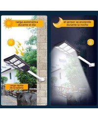 Lampadaire solaire LED URBAIN 600W, 3,2V / 30000mAH