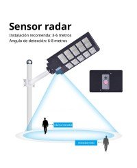 Farola solar LED URBANA 600W, 3,2V/30000mAH